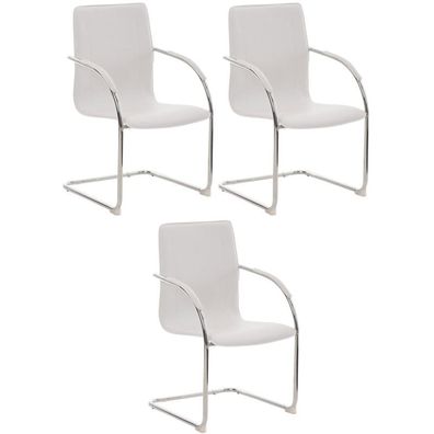 3er Set Stühle Melina (Farbe: weiß)