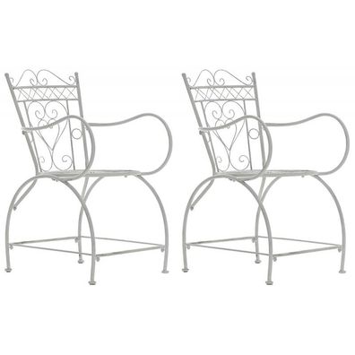 2er Set Stühle Sheela (Farbe: antik weiß)