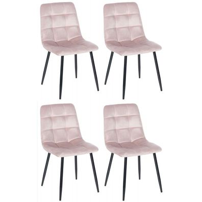4er Set Esszimmerstühle Antibes (Farbe: pink)