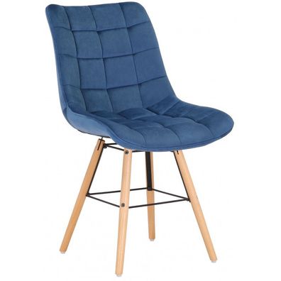 Stuhl Leni Samt (Farbe: blau)