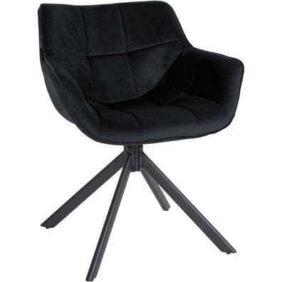 Stuhl Westport Samt (Farbe: schwarz)