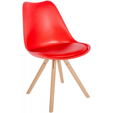 Stuhl Sofia Kunststoff Rund (Farbe: rot)