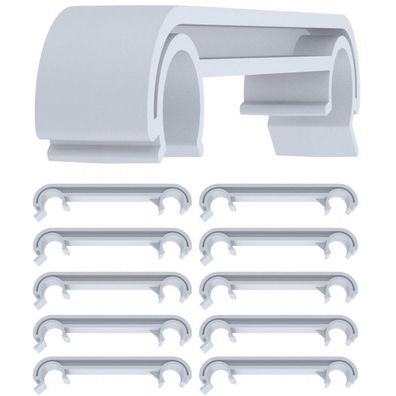 10er Set Verbinder für Kunststoffstühle (Farbe: grau)