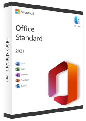 Microsoft Office 2021 Standard MAC (1 Mac) unbegrenzte Laufzeit - Kein Abo