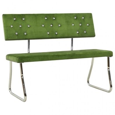 Sitzbank 110 cm Hellgrün Samt (Farbe: Grün)