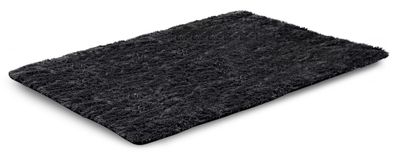 Weicher zotteliger Antirutsch-Teppich 160x220 cm Farbe Schwarz