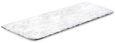 Weicher zotteliger Antirutsch-Teppich 80x300 cm Farbe Weiß