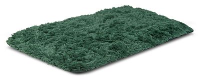 Weicher zotteliger Antirutsch-Teppich 100x160 cm Farbe Grün