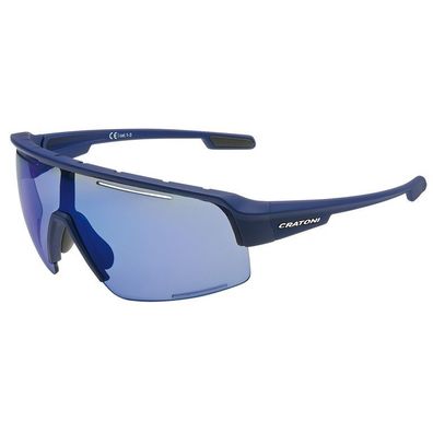 Cratoni Sonnenbrille C-Matic NXT photoch blau rubber, Glas klar, blau verspiegelt