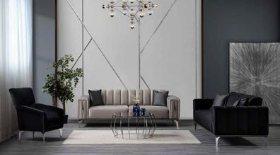 Bequemes Sofa Gepolstertes Luxussofa Moderner Stil Farbe Beige Für Wohnzimmer