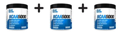 3 x EVL Nutrition BCAA 5000 - Unflavored (60 serv)