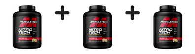 3 x Muscletech Nitro Tech 100% Whey Gold (5lbs) French Vanilla Cream