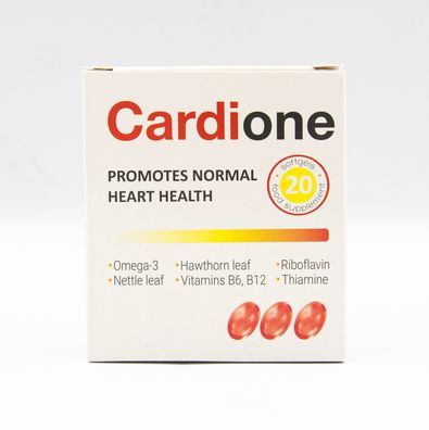 Cardione Kapseln Nahrungsergänzungsmittel mit Omega3. 20 kapseln.