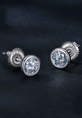 Laatikui1070 S925 Silver 0.5 Carat Moissanite Earrings