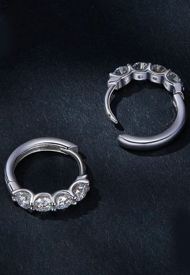 Laatikui1074 S925 Silver 0.1 Carat Moissanite Earrings