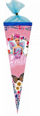 Nestler Schultüte 35 cm rund Tüll/ Textilborte Mattel Barbie Feenprinzessin