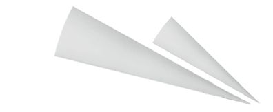 Nestler Schultüten - Rohlinge weiß, 35cm rund, breit ohne Verschluss