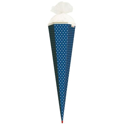 Roth Basteltüte, Ultramarinblau - weiße Sterne, 85 cm, eckig