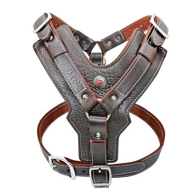 Durable Dog Harness Large Dogs Leather Harnesses Pet Training Vest With Quick