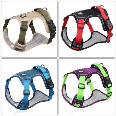 Adjustable Harness Dog Reflective Safety Training Walking Chest Vest Leads Collar
