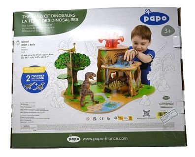 Papo Set Das Land der Dinosaurier mit 2 Figuren Dino Spielzeug Spielset * A