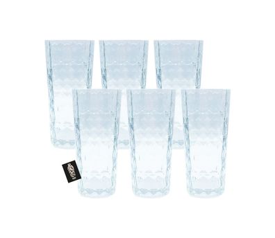 Three Sixty 6er-Set Longdrinkgläser Cocktailgläser Glas ohne Logo geeicht 0,3L