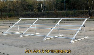 Aufständerung 2-10 PV-Modul (doppelt quer) XXL 10-30 Grad horizontal PV Solar