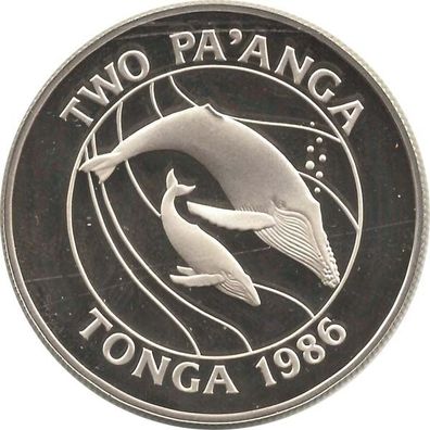 Tonga 1986 - Wal 2 Pa'anga - Silber*