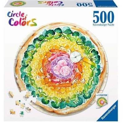 Puzzle Circle of Colors Pizza (Teile: 500) - Ravensburger 17347 - (Spielwaren / ...