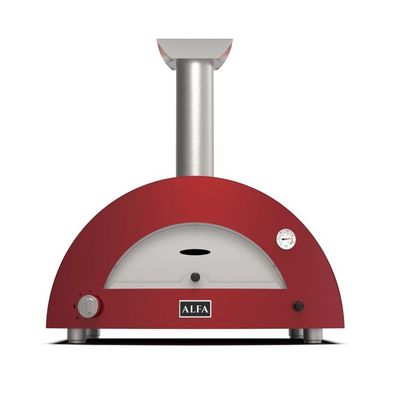 Alfa Forni Gas Pizzaofen Moderno 2 Pizze Rot - Backt bis zu 2 Pizzen in 90 Sekunden