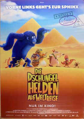 Die Dschungelhelden auf Weltreise - Original Kinoplakat A0 - Sphinx - Filmposter