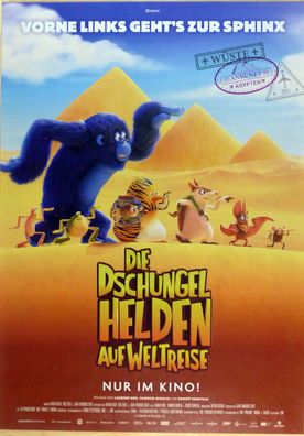 Die Dschungelhelden auf Weltreise - Original Kinoplakat A1 - Sphinx - Filmposter