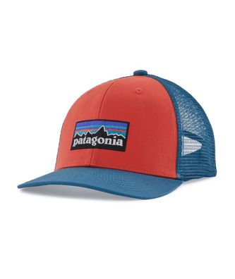 Patagonia Kids Snapback Trucker Cap p-6 logo: sumac red