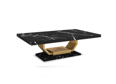 Schwarzer Tisch Esszimmer Möbel Luxus Marmor Esstisch Designer Tische