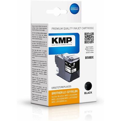 KMP B58BX schwarz Tintenpatrone ersetzt brother LC-3219XLBK
