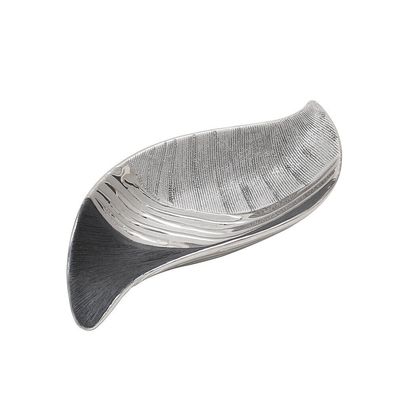 Schale | Platte "SILVERLINE"-Serie Keramik moderne Form silber Deko mit Stil