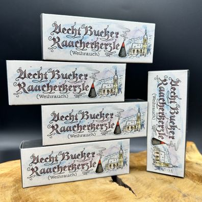 5 x Original RIESEN Bockauer Räucherkerzen Weihrauch Bucker ( 20 St)