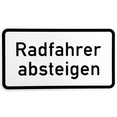 Original Verkehrszeichen Nr. 1012-32 * Radfahrer absteigen* StVO Zusatzschild