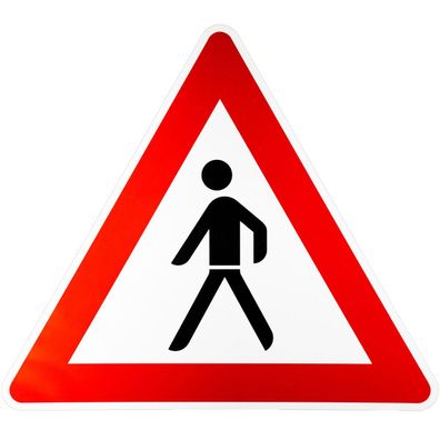Original Verkehrszeichen Nr. 133-10 Fußgänger Aufstellung rechts Verkehrsschild