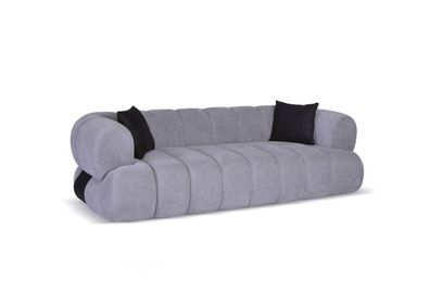 Graues Polstersofa Luxus 3-Sitzer Couch Polster Wohnzimmer Sofas Couchen
