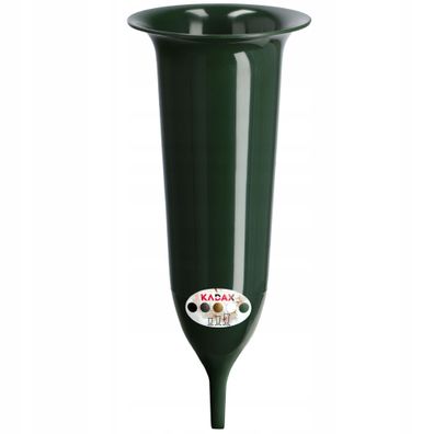 KADAX Grabvase, Blumenvase, Kunststoff-Vase, 10 cm, mit Erdspieß, grün