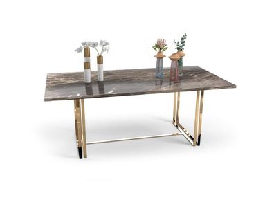 Moderner Edelstahl Tisch Luxus Esstisch Esszimmer Möbel Küchentisch