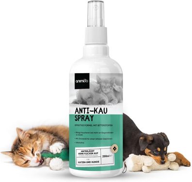 Animigo Anti Kau Spray Hund & Katze - 250ml Bitterstoffe Spray ohne Alkohol