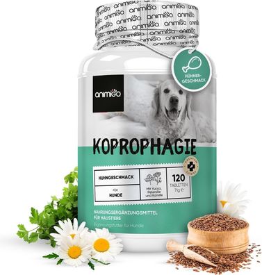 Animigo Koprophagie - 120 Probiotika Hund Tabletten - Darmaufbau & Kotfressen bei Hun