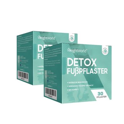 Detox Fubpflaster - Pflaster mit Vitamin C, Bambusessig - Wermut & Turmalin