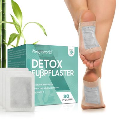 Detox Fußpflaster - Pflaster mit Vitamin C, Bambusessig, Wermut & Turmalin