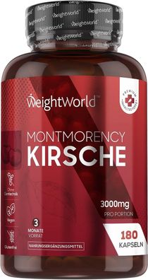 Montmorency Kirsche 6000mg - Kirschextra - 120mg Sauerkirsch Extrakt 50:1 pro Portion