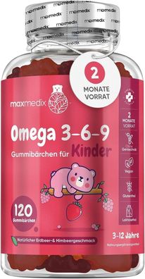 Omega 3 6 9 Gummibärchen für Kinder- Omega 3 - 6 - 9 - 400mg Perillaöl liefert