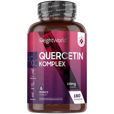 Quercetin Komplex - 12 Monate Vorrat Vitamin C, Bromelain, Rutin & Acerola
