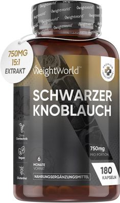 Schwarzer Knoblauch Extrakt 15:1 - Mit Allicin & S-Allylcystein - Ohne Magnesiumstear